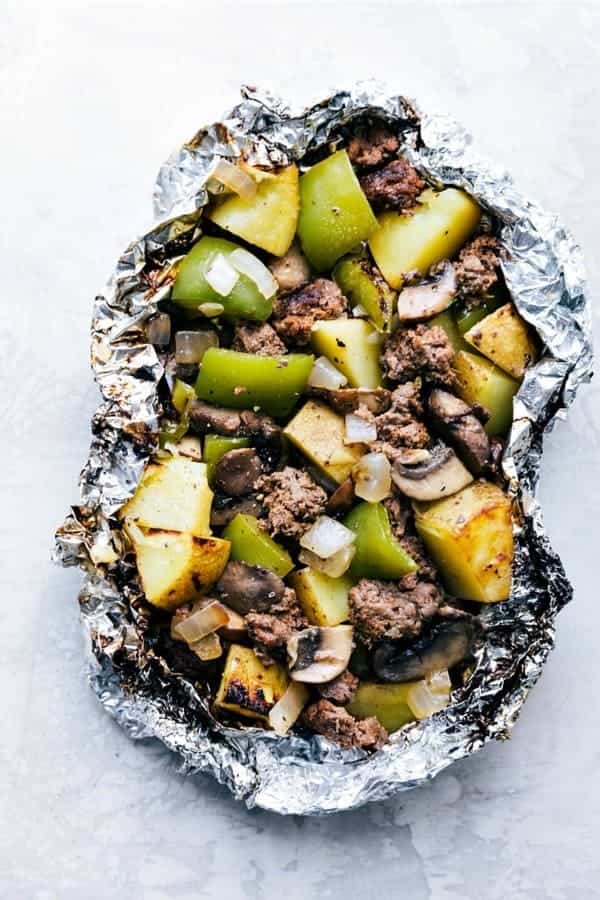 Foil Pack Philly Cheesesteak Dinners