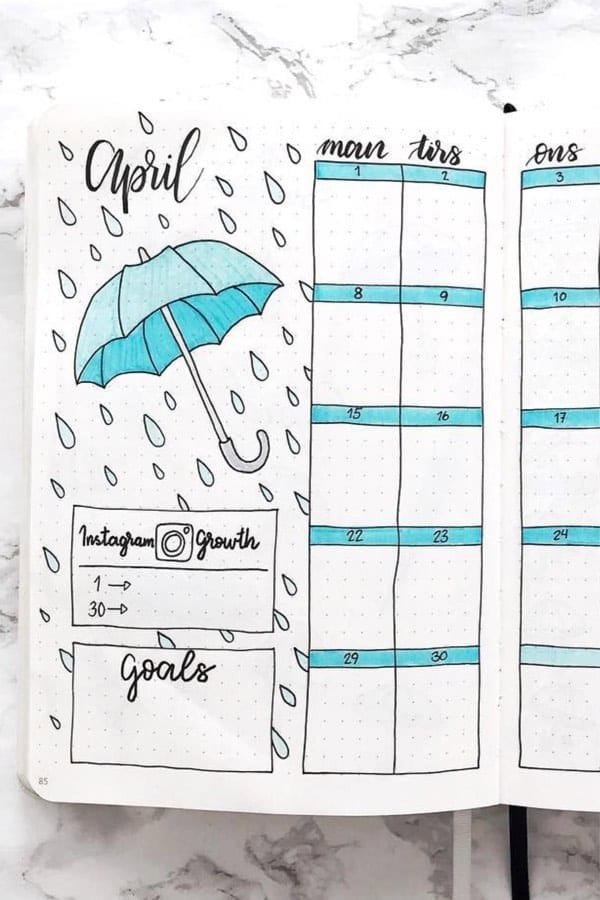 April Monthly Spread