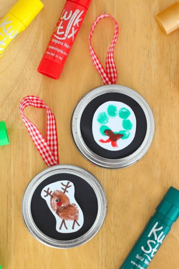 Thumbprint Reindeer Ornament