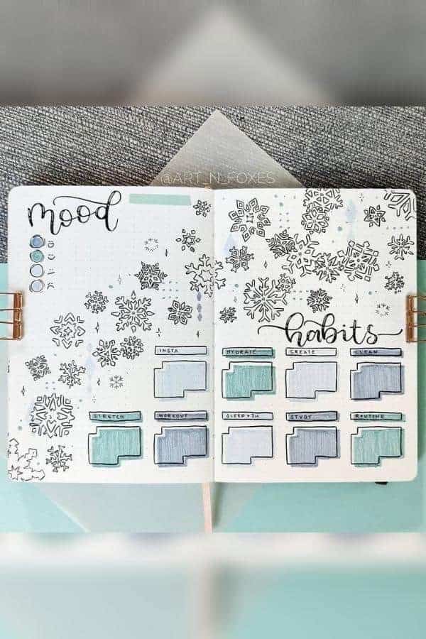 SNOWFLAKE SCHEME MOOD & HABIT TRACKER