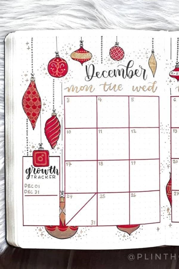 Christmas Ornament Monthly Layout