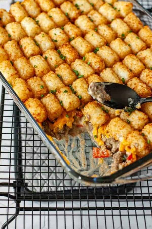 DAIRY-FREE TATER TOT CASSEROLE