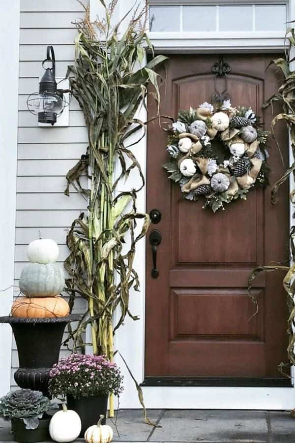 Front Porch With Fall Decor