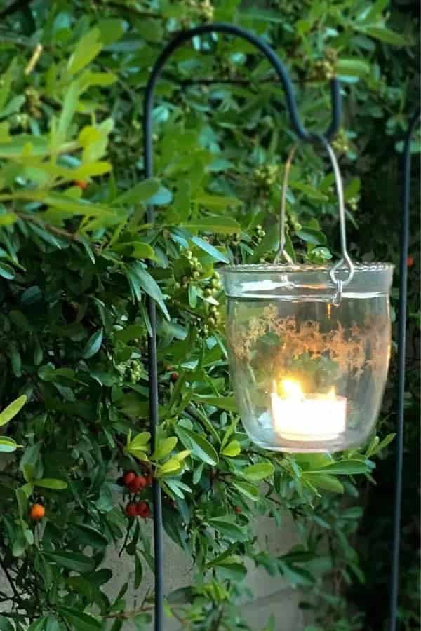 VINTAGE ETCHED GLASS VOTIVE