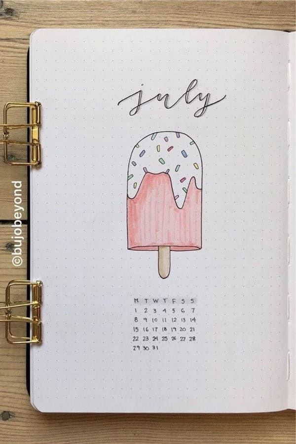 Ice Cream Cover Page For July