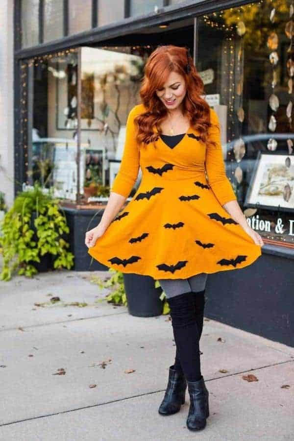 FESTIVE HALLOWEEN BAT DRESS