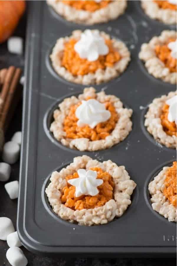 Mini Pumpkin Pie Rice Krispies