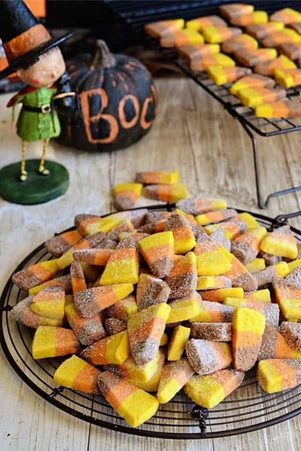 Candy Corn Butter Cookies