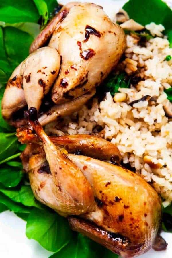 ROAST QUAIL WITH BALSAMIC REDUCTION