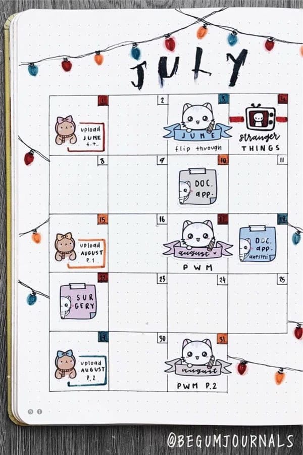 Cat Monthly Spread