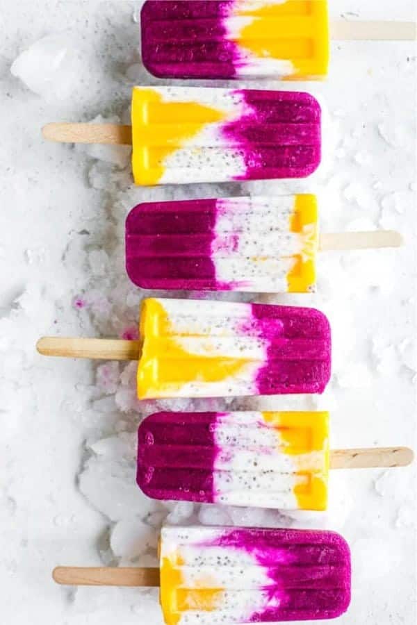 Tropical Coconut Chia Popsicles