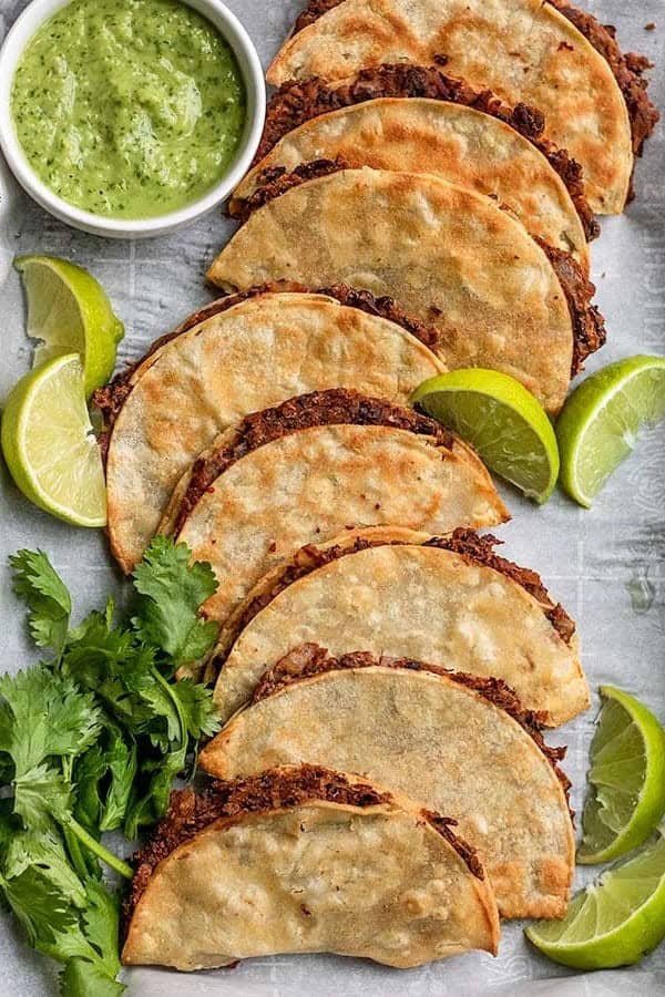 CRISPY BLACK BEAN TACOS