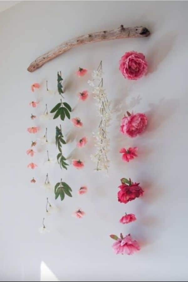 DIY FLOWER WALL HANGING DRIFTWOOD