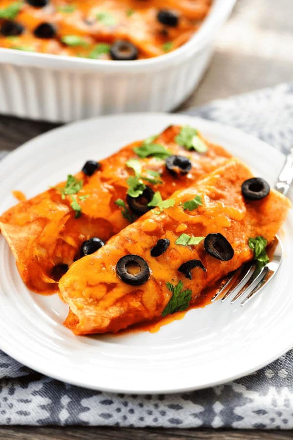 Beef and Bean Enchiladas