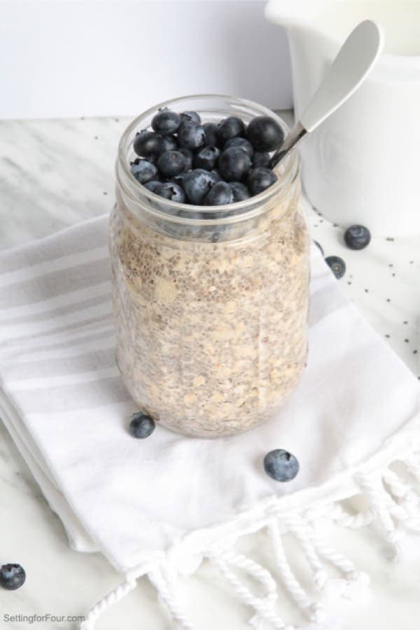 Coconut and Chia Oats In A Jar