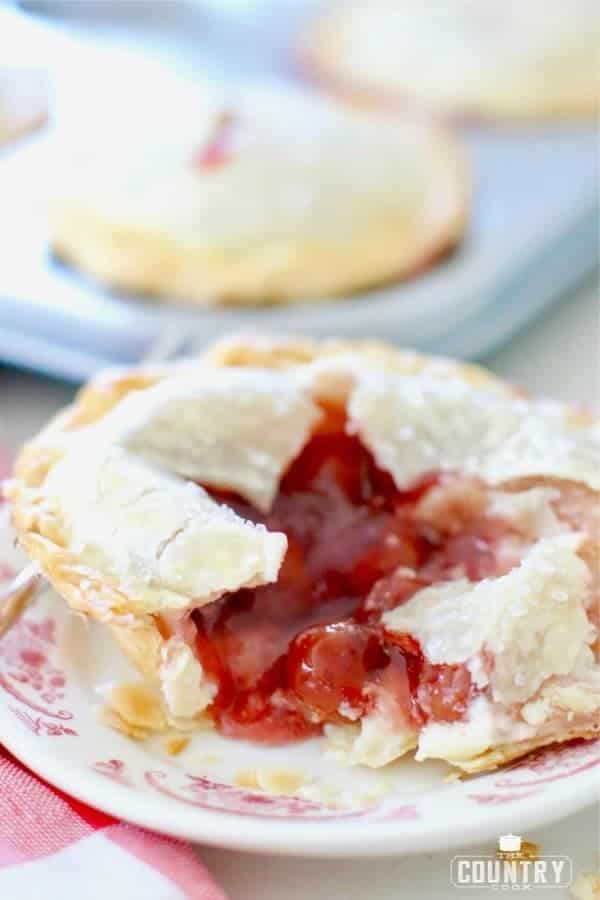 Single Serving Cherry Cheesecake Pies