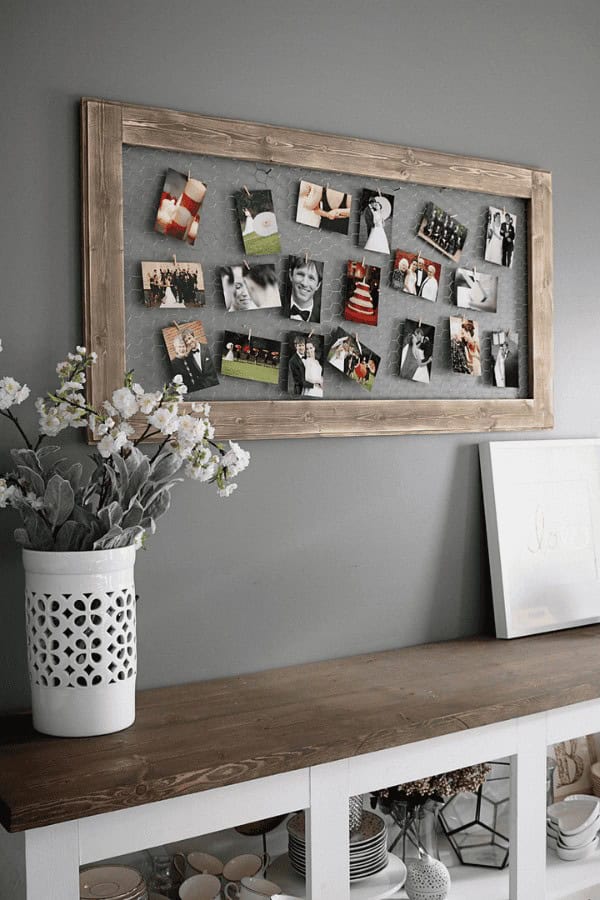 Chicken Wire Photo Frame