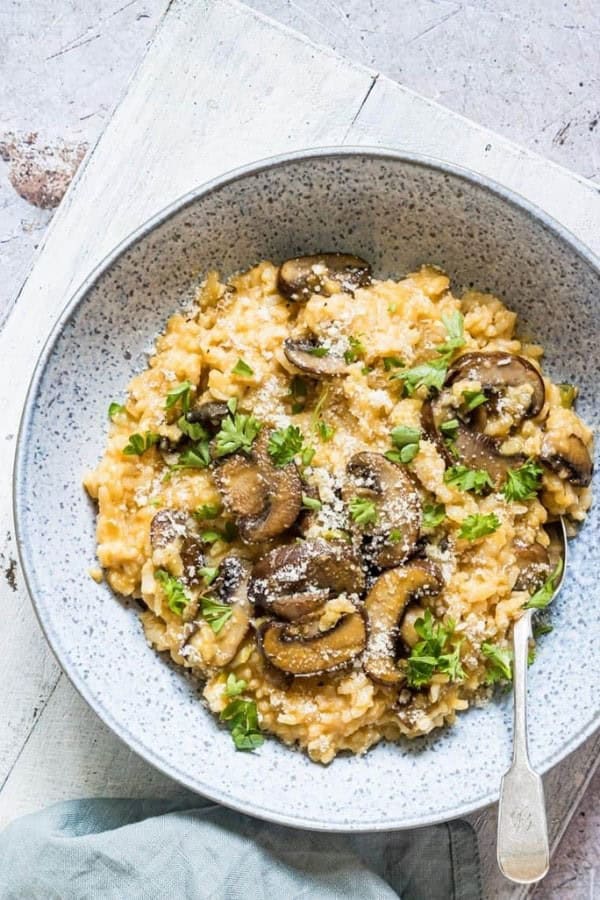 INSTANT POT MUSHROOM RISOTTO WITH PUMPKIN