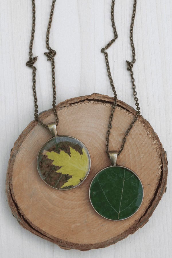 Leaf Resin Pendant