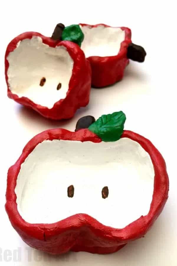 Apple Pinch Pots for Kids