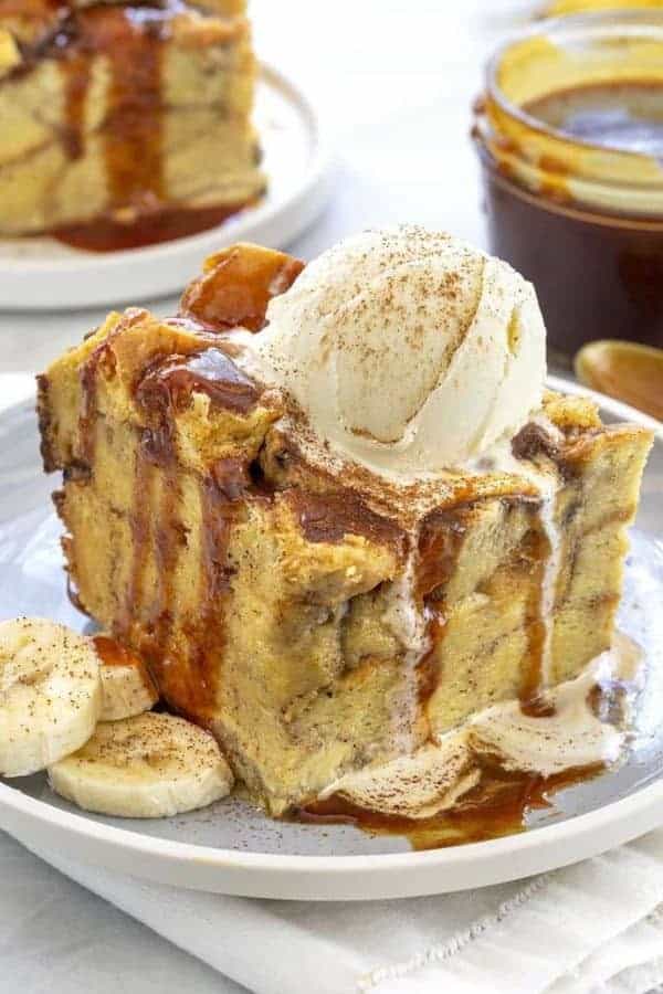 SLOW COOKER BANANA BREAD PUDDING