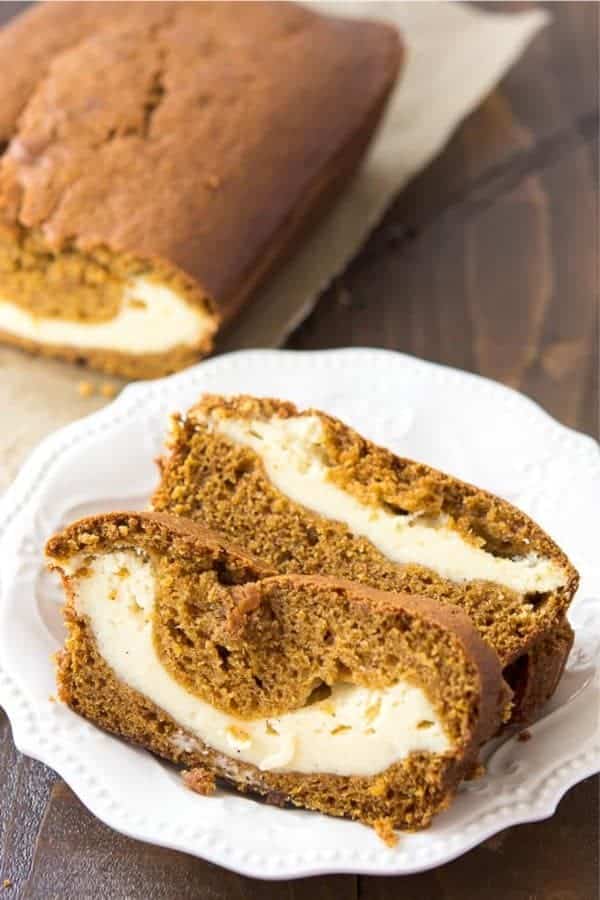 Cream Cheese Filled Pumpkin Bread