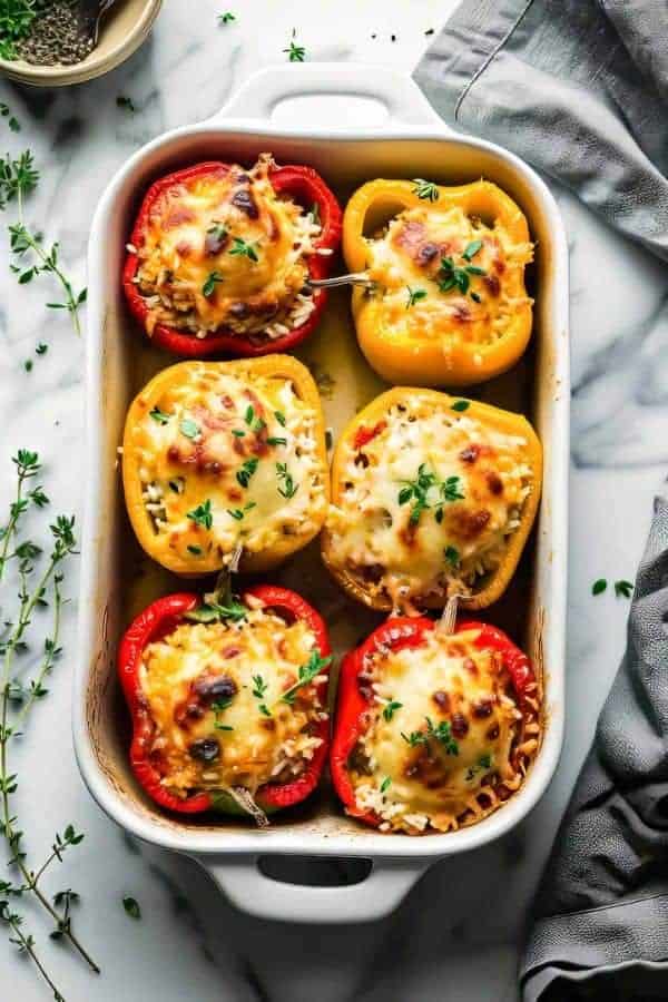 MEDITERRANEAN STUFFED BELL PEPPERS