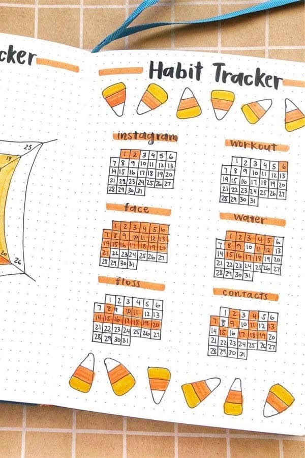 Candy Corn Habit Tracker