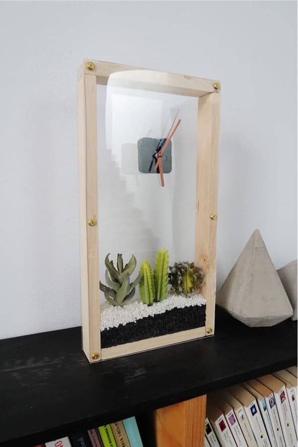 Handmade Succulent Clock