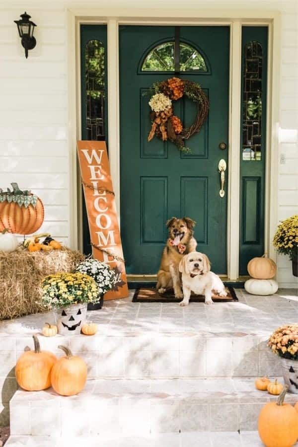 Hay Bale Front Porch