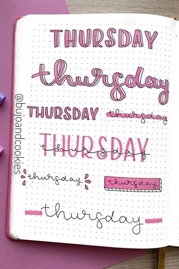 Thursday Bujo Titles