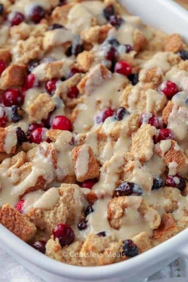 CRANBERRY BREAD PUDDING