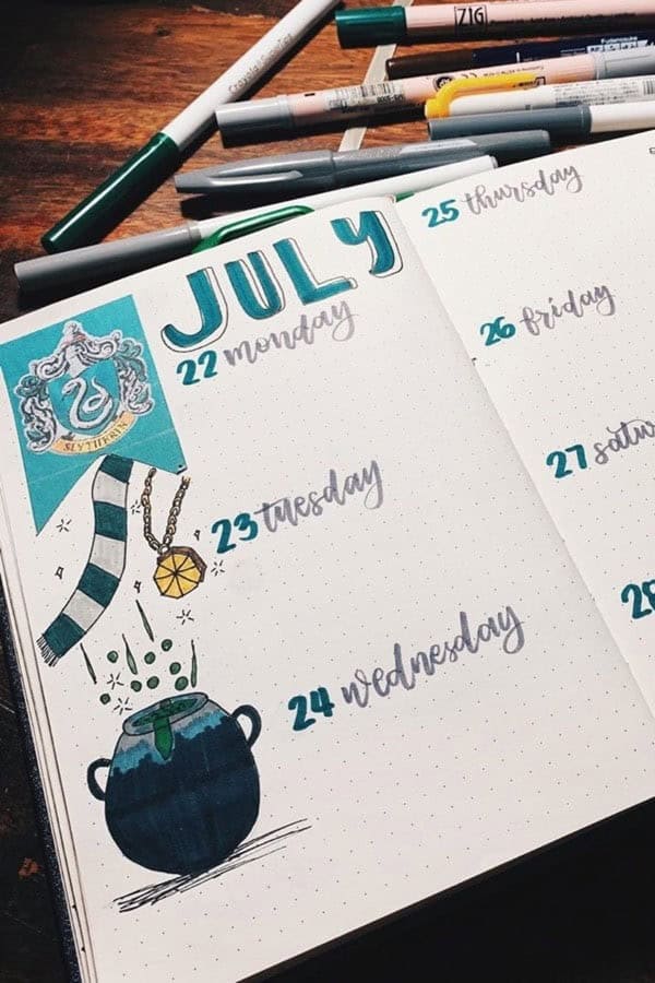 Slytherin Weekly Spread