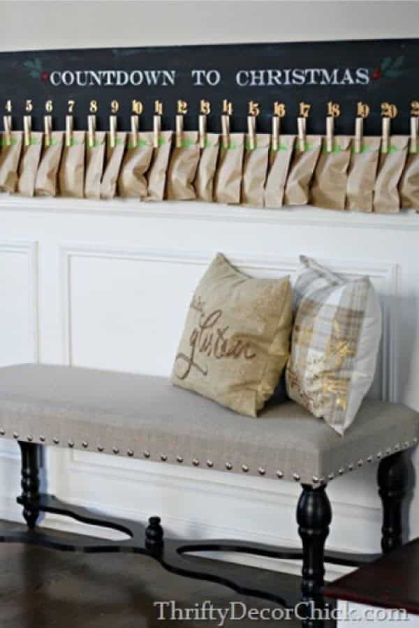 DIY Pottery Barn Advent Calendar