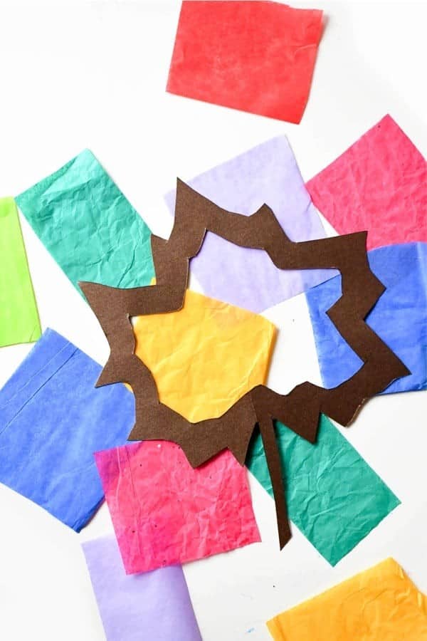 Fall Tissue Paper Kids Craft