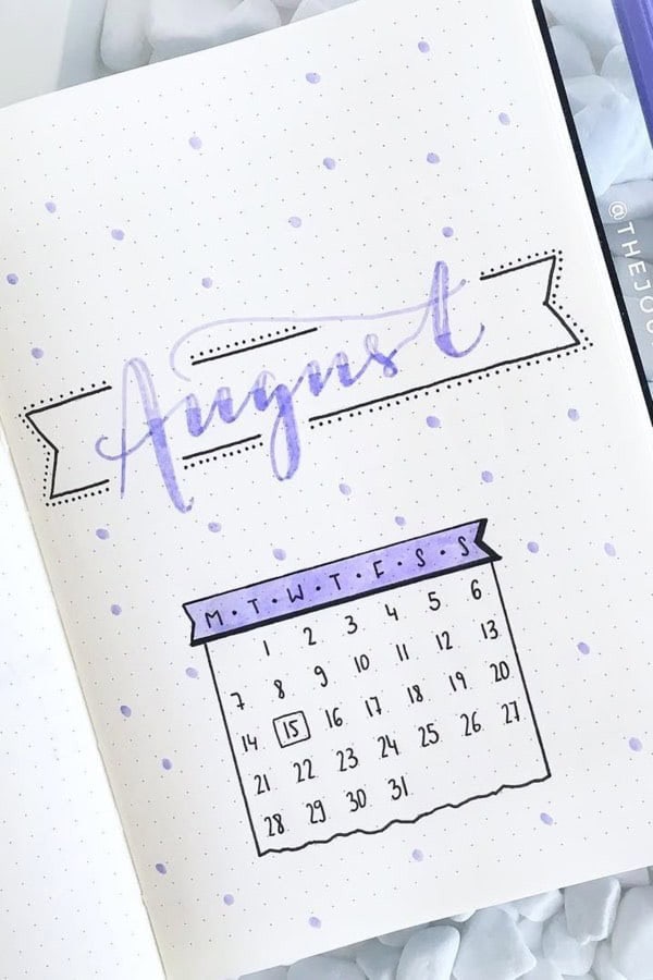 Simple August Monthly Cover