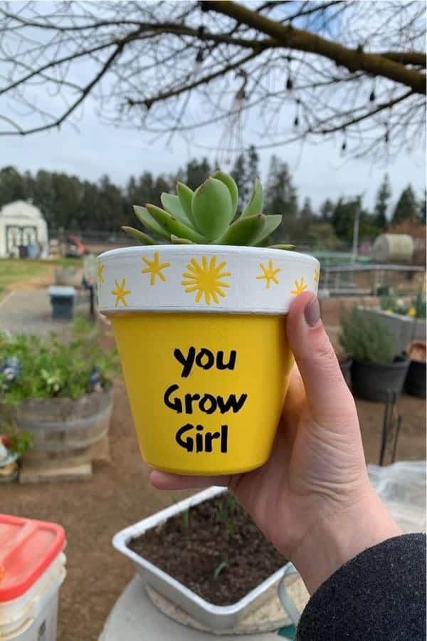 You Grow Girl Flower Pot