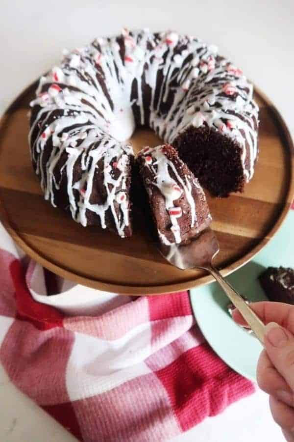 PEPPERMINT MOCHA BUNDT CAKE