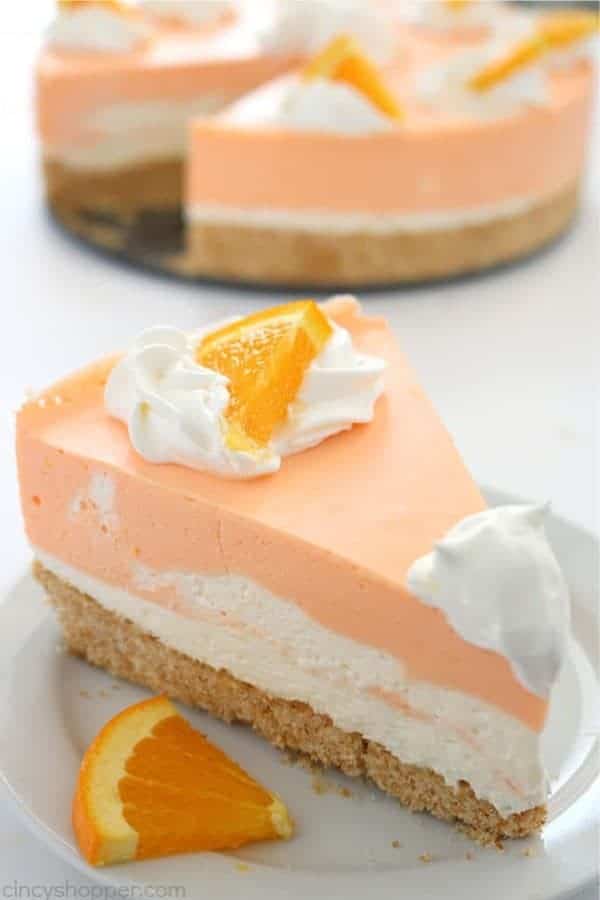 No Bake Orange Creamsicle Cheesecake