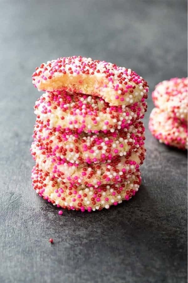 Sprinkle Valentine’s Day Cookies