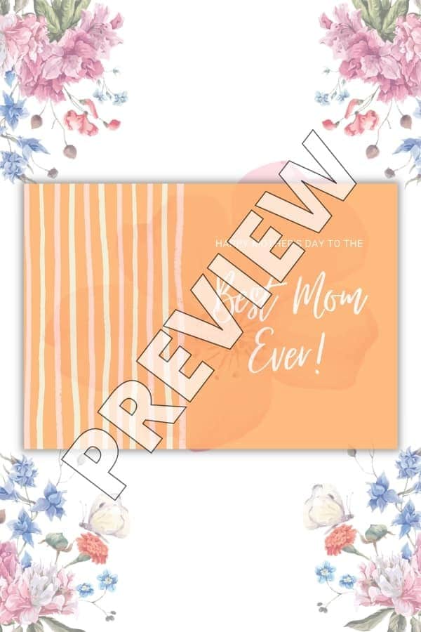 ORANGE STRIPES MOTHER’S DAY CARD