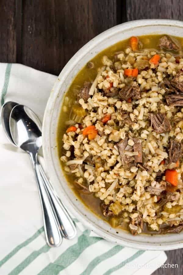 Instant Pot Beef and Barley Stew