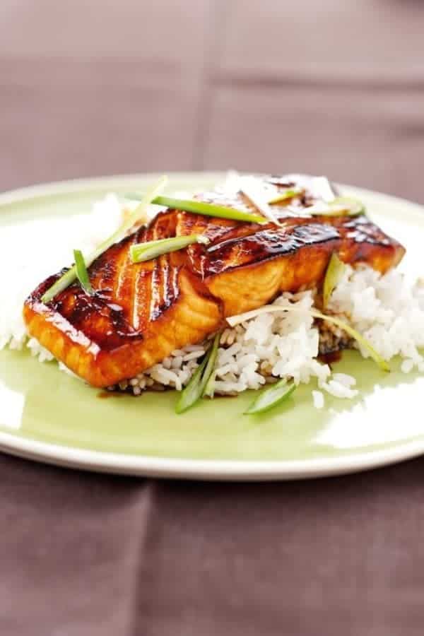 MIRIN-GLAZED SALMON