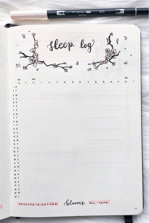 Cherry Blossom Sleep Tracker