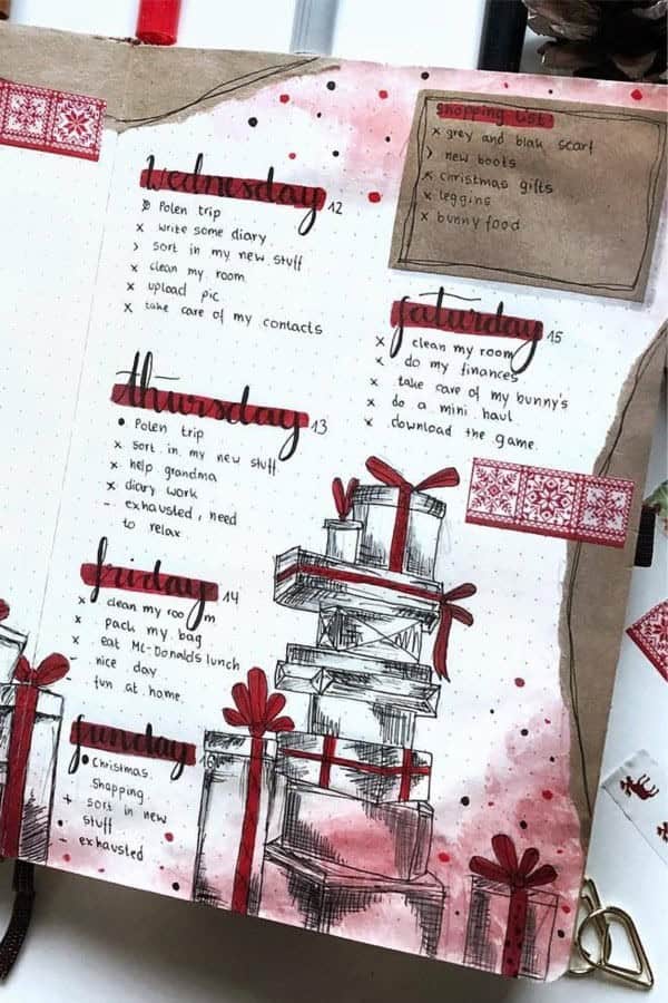 Red December Weekly Layout