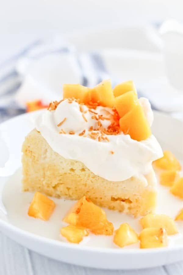 Peaches & Cream Coconut Tres Leches Cake