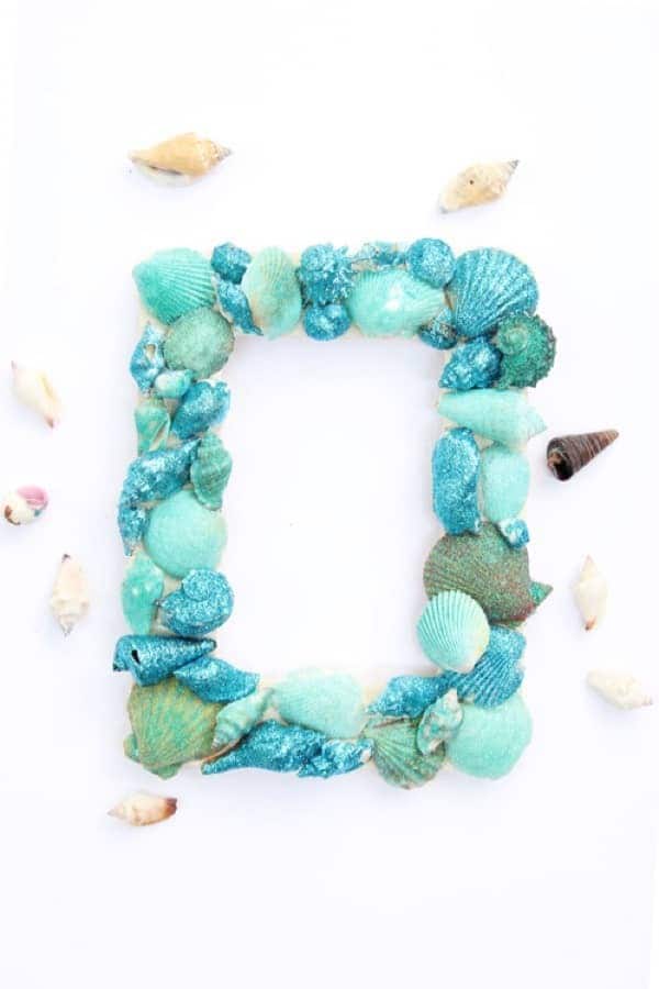 Glitter Sea Shell Picture Frame