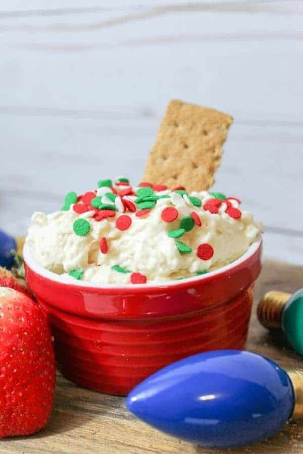 SIMPLE CHRISTMAS CAKE BATTER DIP