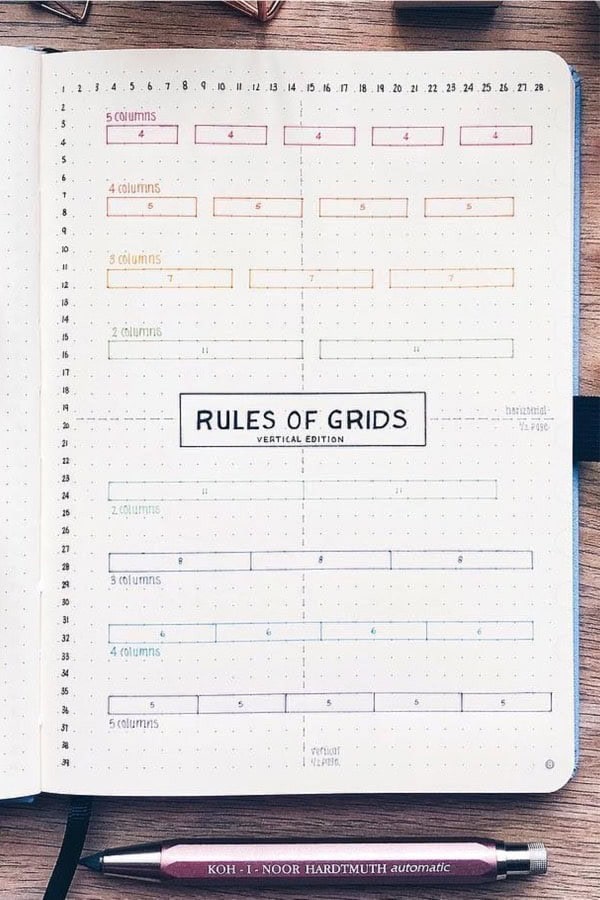 Grid Spacing Cheat Sheet