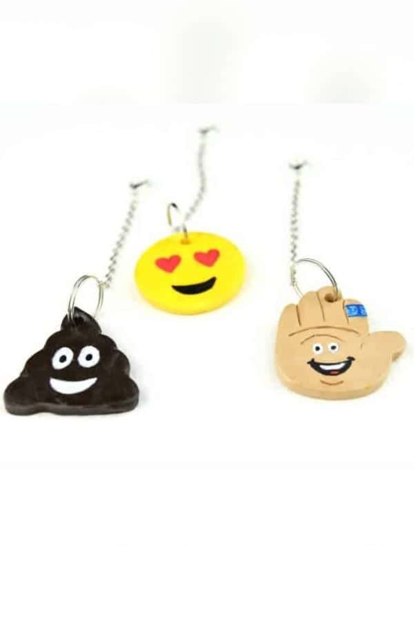 DIY POLYMER CLAY EMOJI BACKPACK TAGS